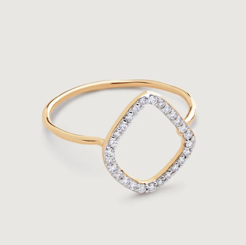 10K Rose Gold 0.16 CT.T.W. Diamond Kite Wedding Band D Color VVS Clarity-3