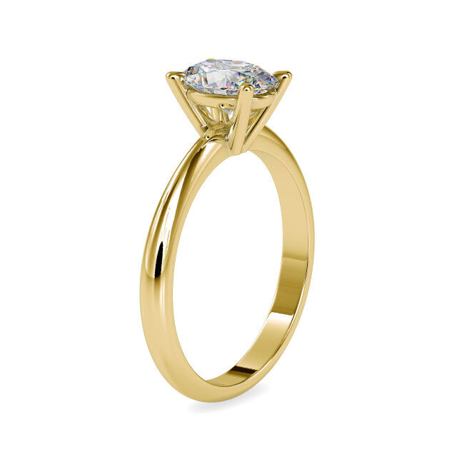 Alliance de mariage en or 10 carats avec moissanite ovale 1 ct-5