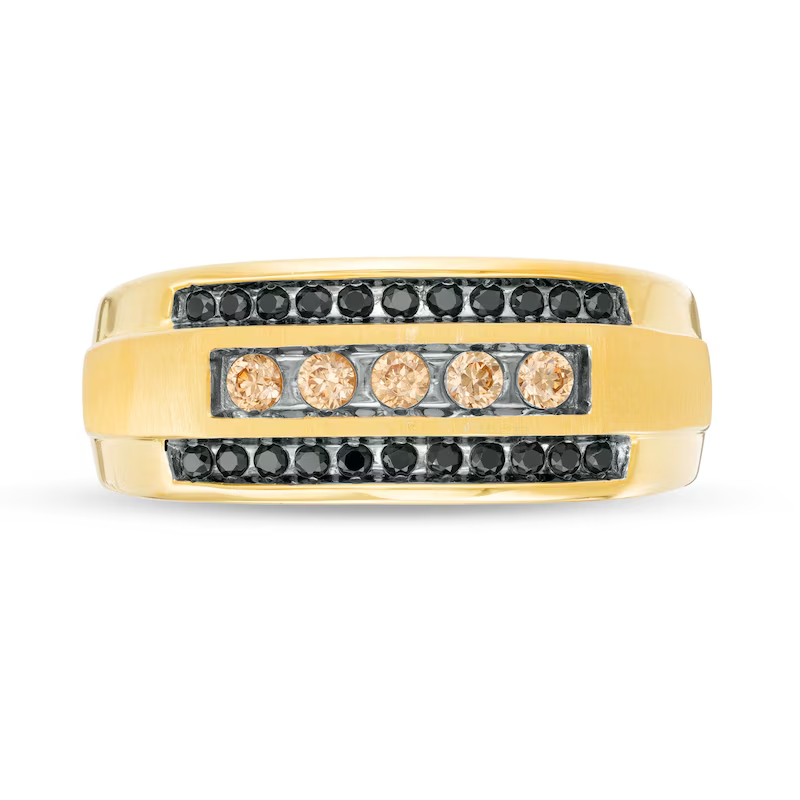 10 Karat Roségold, 0,5 Karat T.W., runder, im Labor hergestellter Diamant, individueller Ehering für Männer, VVS1-VS1 Reinheit 3EX, IGI-zertifiziert-3