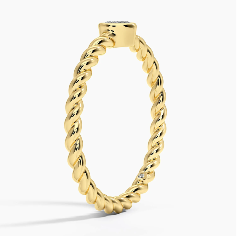 10K White Gold 0.5 to 3 CT Bezel Heart Cut Lab Created Diamond Rope Engagement Ring D Color VVS-VS Clarity IGI Certified-3