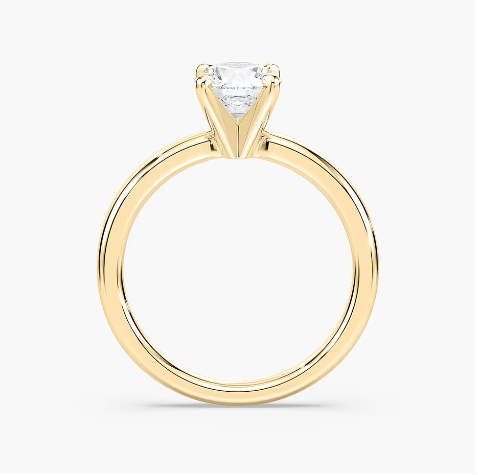 Anel de noivado em ouro branco 10K com diamantes de corte redondo de 0,5 a 3 CT.T.W., cor D, pureza VVS-VS, certificado IGI 3EX-4