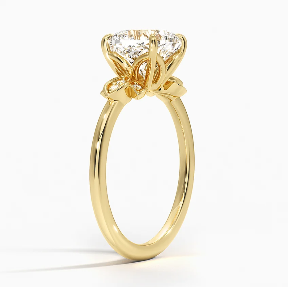 10K Gold 0.55 to 3.05 CT.T.W. Cushion Cut Lab Created Diamond Engagement Band IGI Certified-3