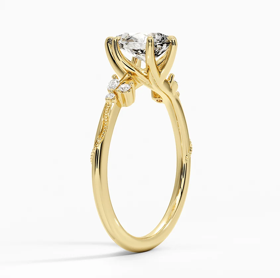 10K Gold 0.6 to 3.1 CT.T.W. Pear Cut Diamond Engagement Band 3EX IGI Certified-5