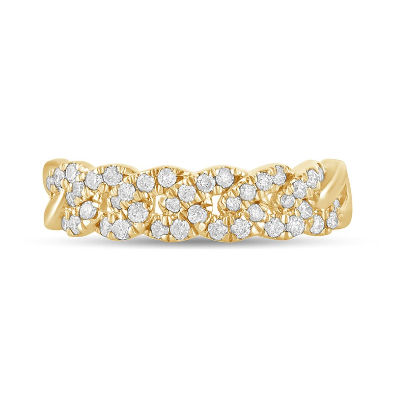 خاتم مخصص للزوجين من الذهب عيار 10 قيراط مرصع بالألماس على شكل دائري، قابل للتكديس، لون I3، نقاء I3، معتمد من 3EX IGI-5