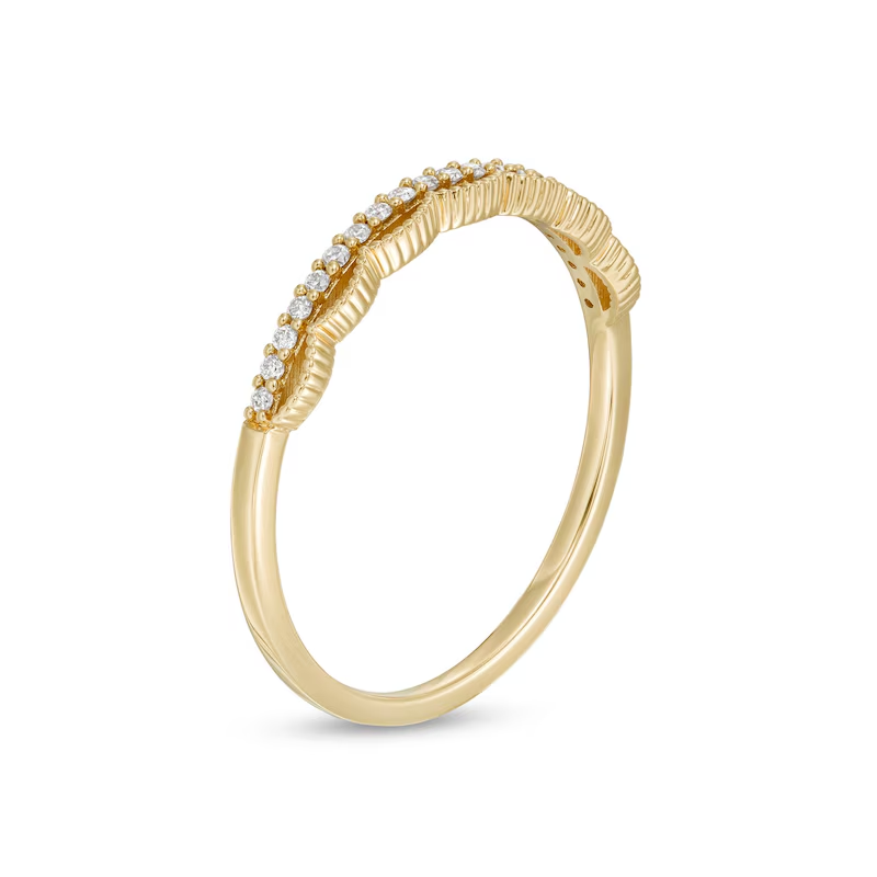 10K Gold Round Shaped Diamond Custom Couple Stackable Ring I Color I3 Clarity 3EX IGI Certified-4