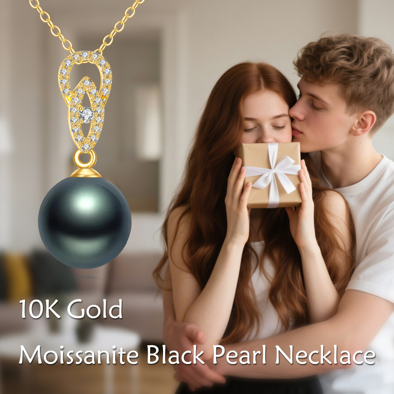 Collier pendentif en or 10K de 9 mm avec perle-6