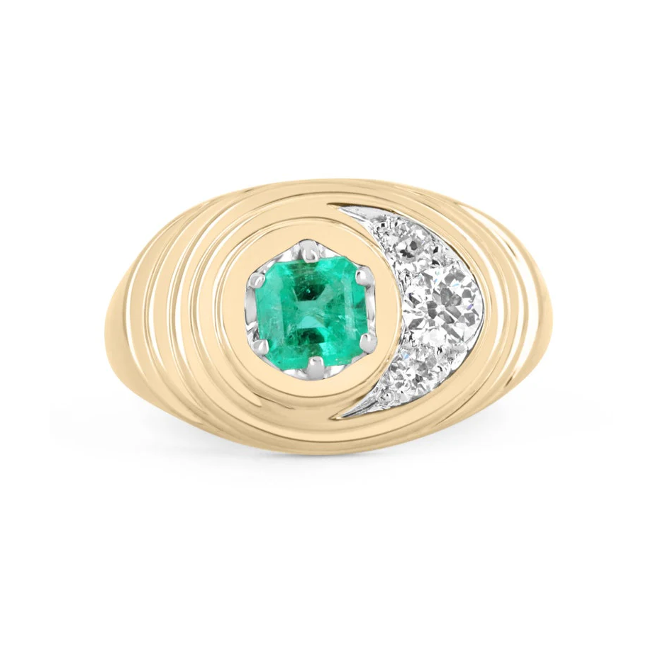 10K Gold Asscher Cu… - image