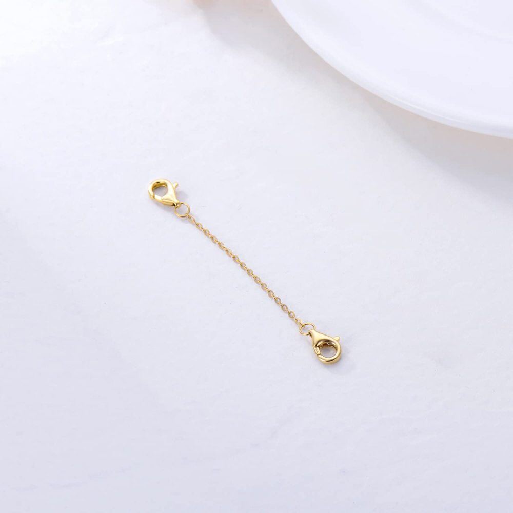 14K Gold Calendered Chain Necklace-4