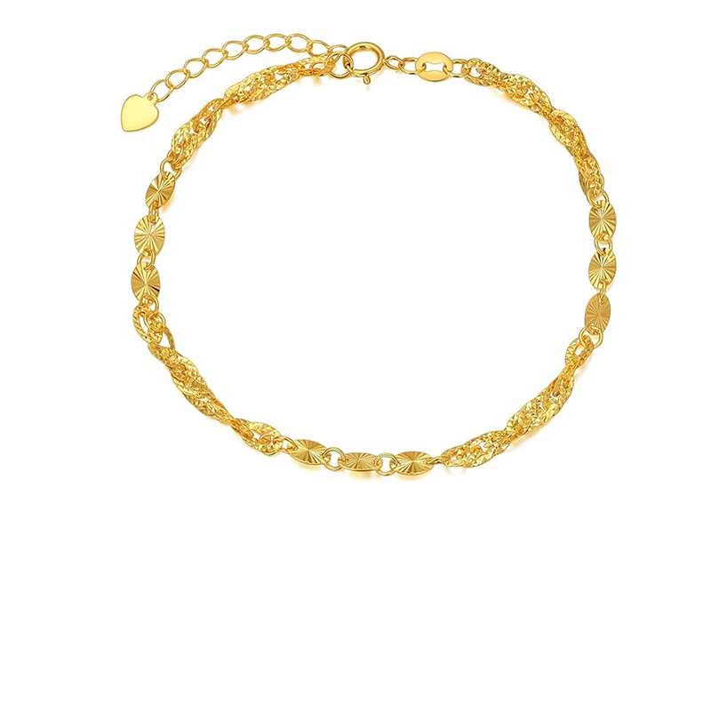 10K Gold Chain Bracelet-3