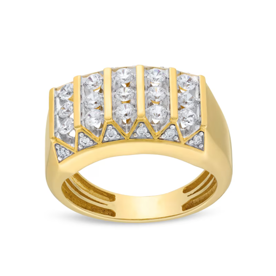 10K Gold 1 CT. T.W Lab Created Diamond Custom Couple Wedding Ring for Men D Color VVS1 Clarity 3EX IGI Certified