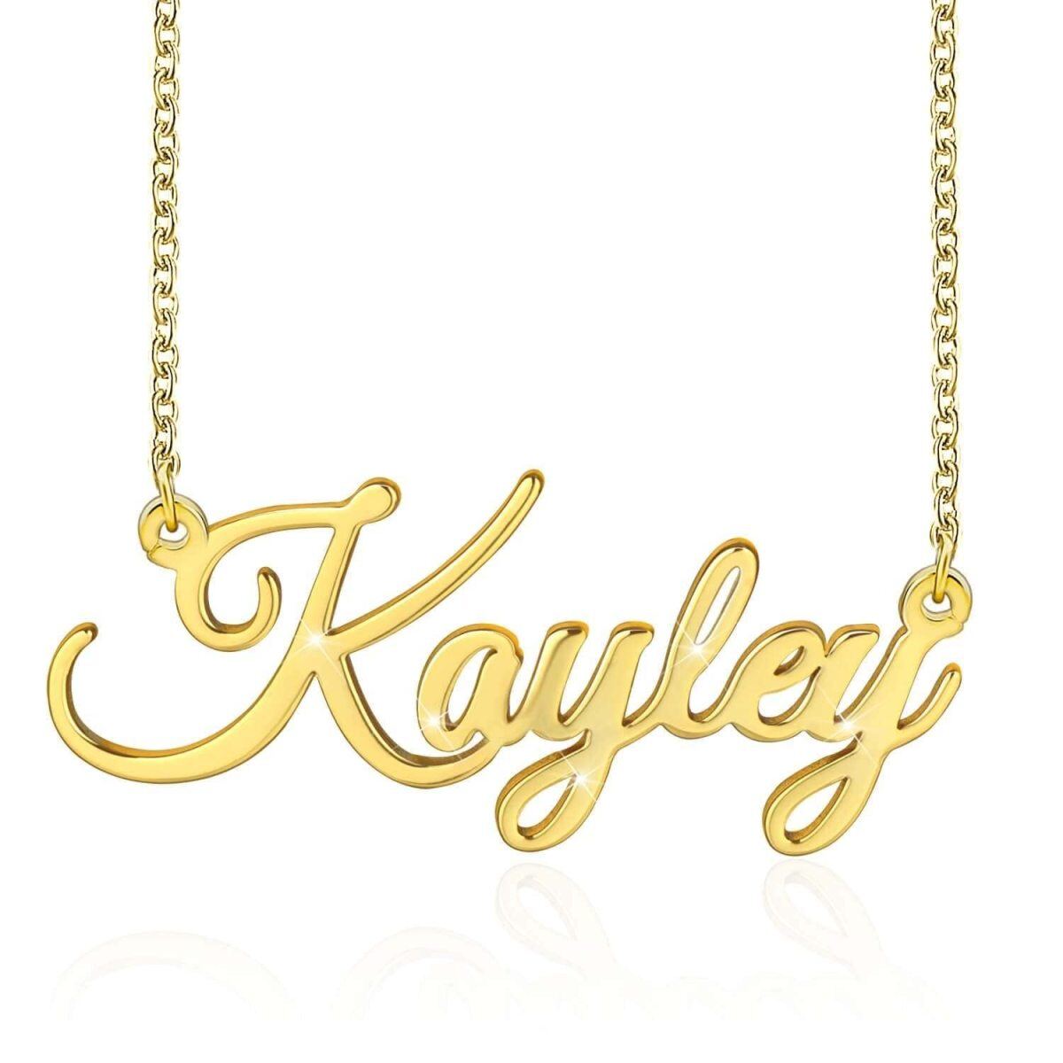 10K Gold Personalized Name Necklace for Women-1