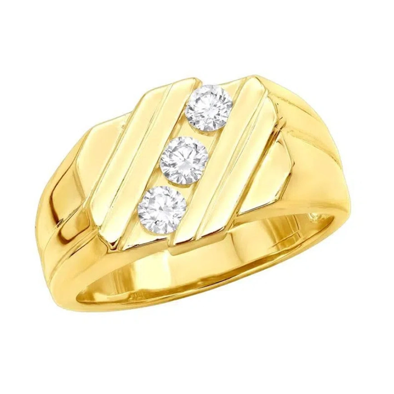 10K White Gold Round Cut Lab Created Diamond Custom Band D Color VVS Clarity 3EX IGI Certified-3