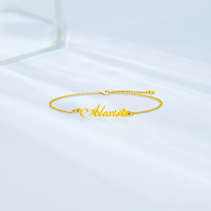 Bracciale con ciondolo classico in oro 10K-3