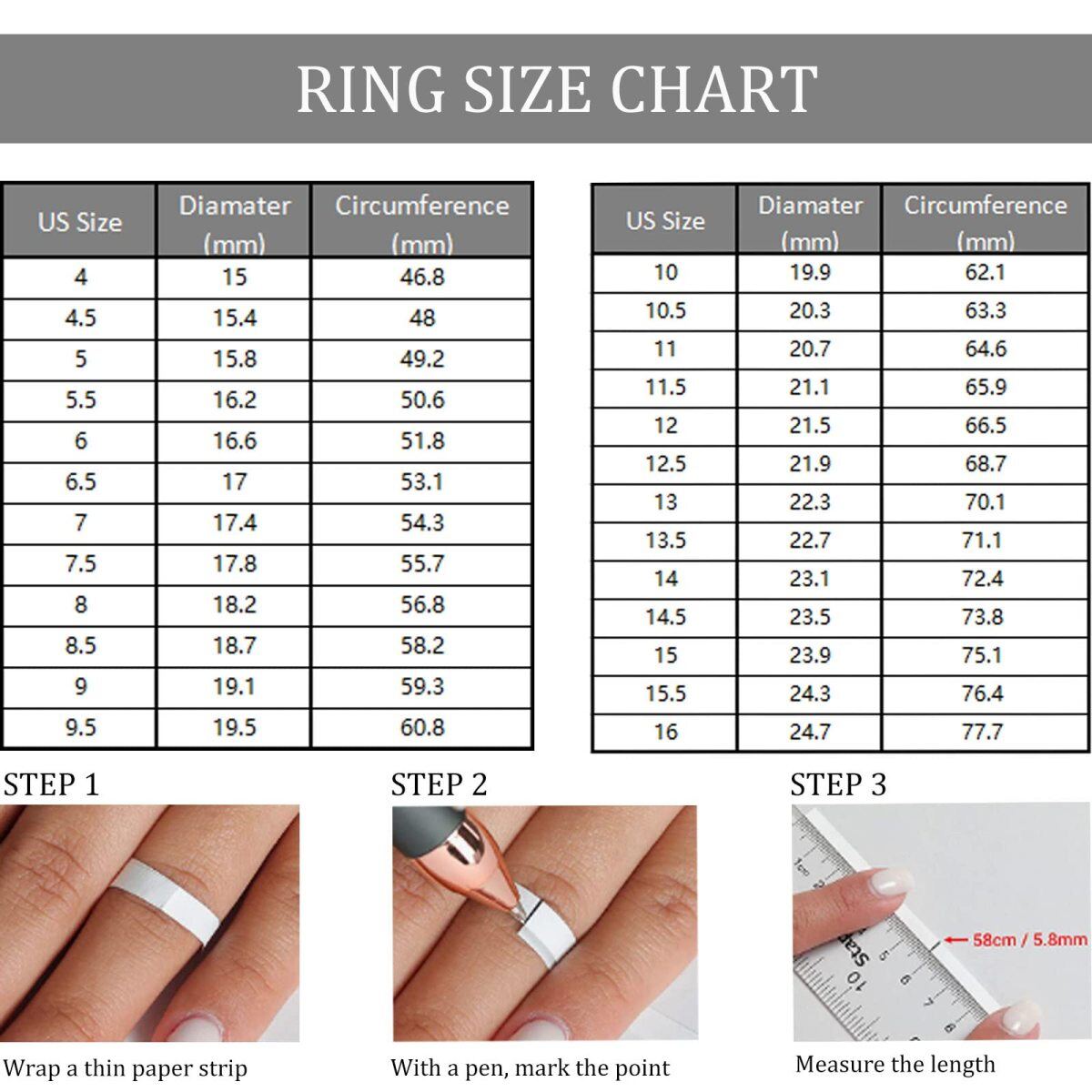 10K Gold Moissanite Personalized Engraving Ring for Men-3