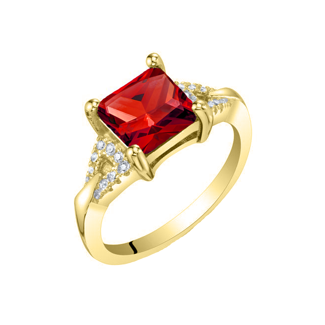 10K Gold Crystal Pe… - image