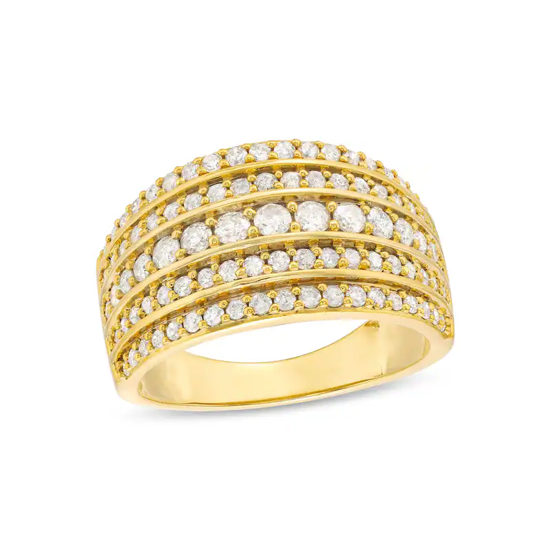10K Gold Round Cut Diamond Custom Stackable Ring K Color I3 Clarity 3EX IGI Certified-17
