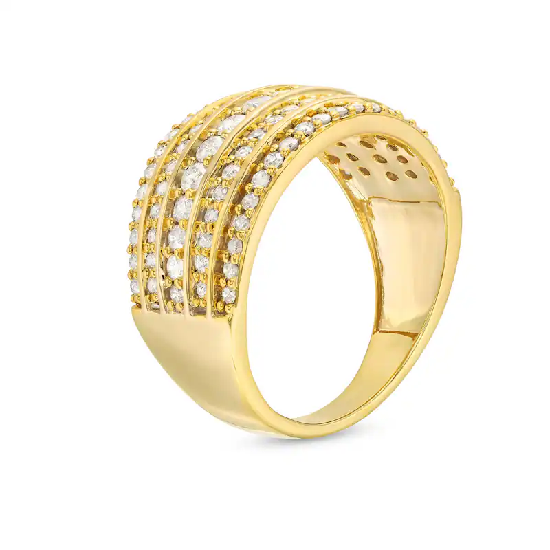 10K Gold Round Cut Diamond Custom Stackable Ring K Color I3 Clarity 3EX IGI Certified-3