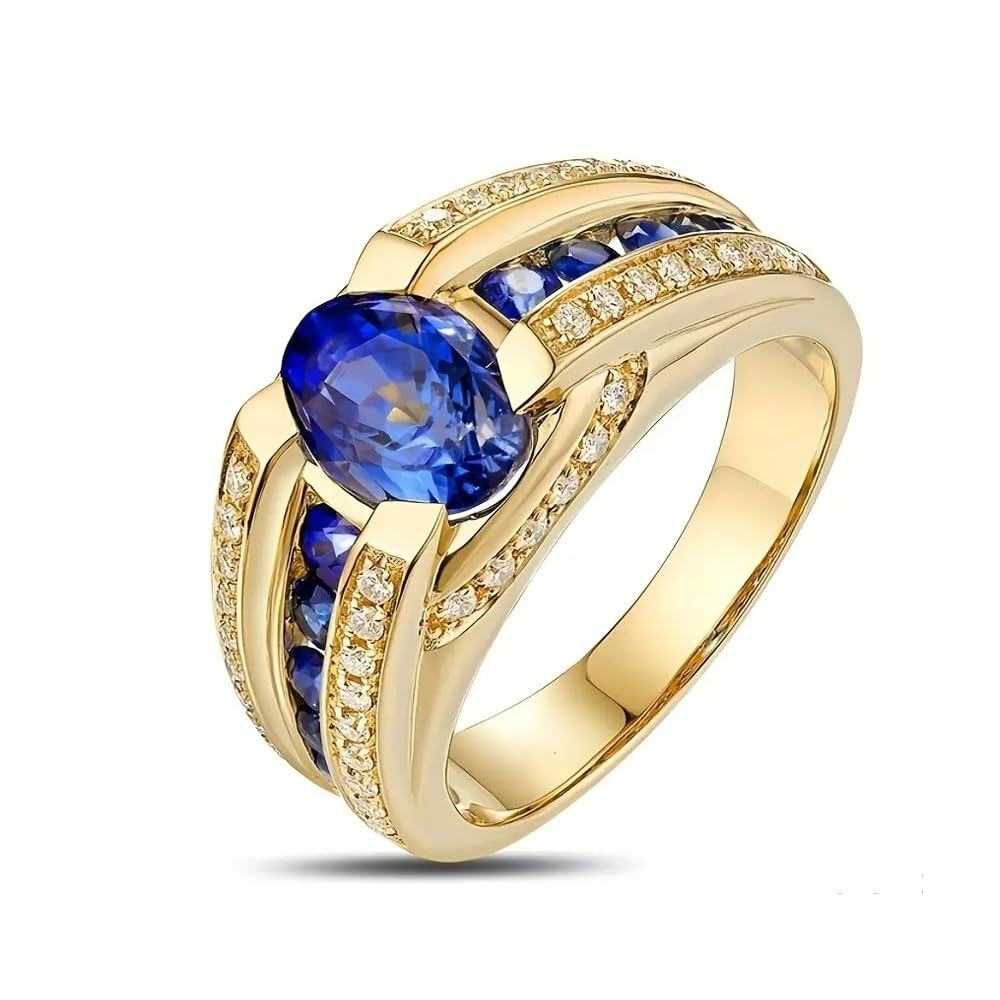 10K Gold Oval Aquam… - image
