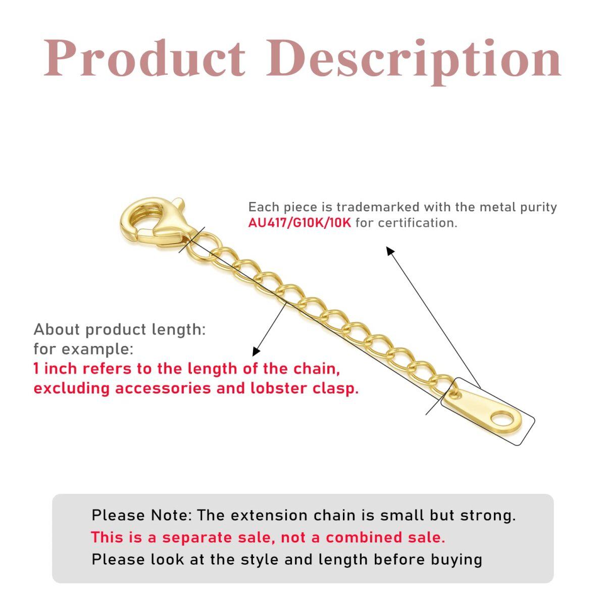 10K Gold Curb Link Chain Necklace-3