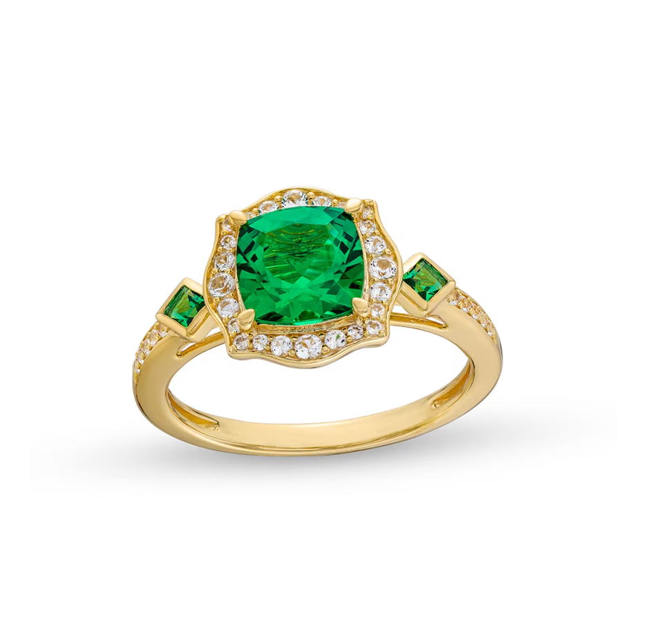 10K Gold Cushion Cu… - image