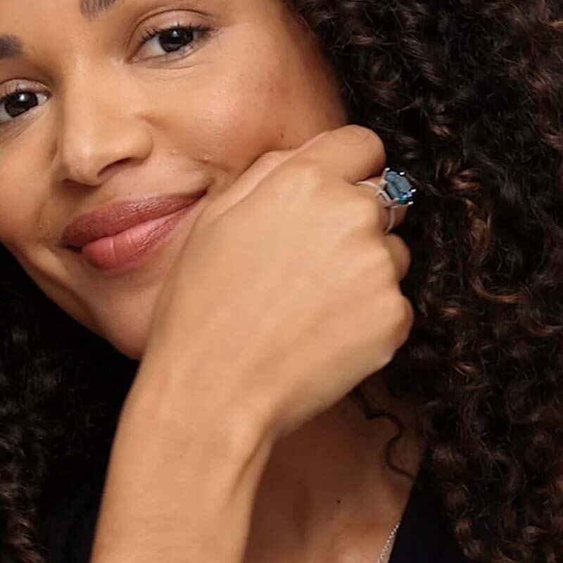 10K White Gold Custom Alexandrite Engagement Ring Gemstone Anniversary Rings-2