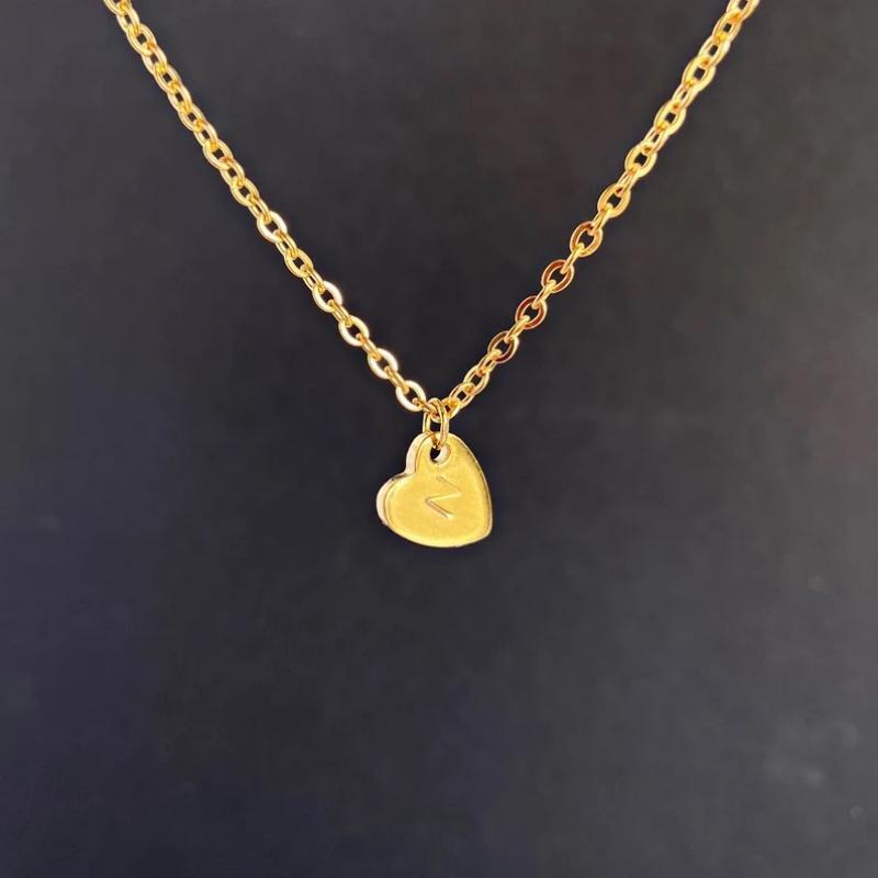 Colar com pingente de letras em ouro 10K-2