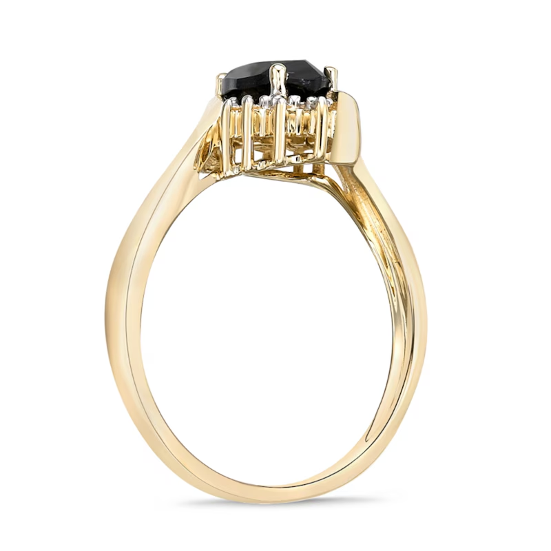 10K Rose Gold Marquise Cut Agate & Diamond Custom Band I Color I2 Clarity 3EX IGI Certified-3