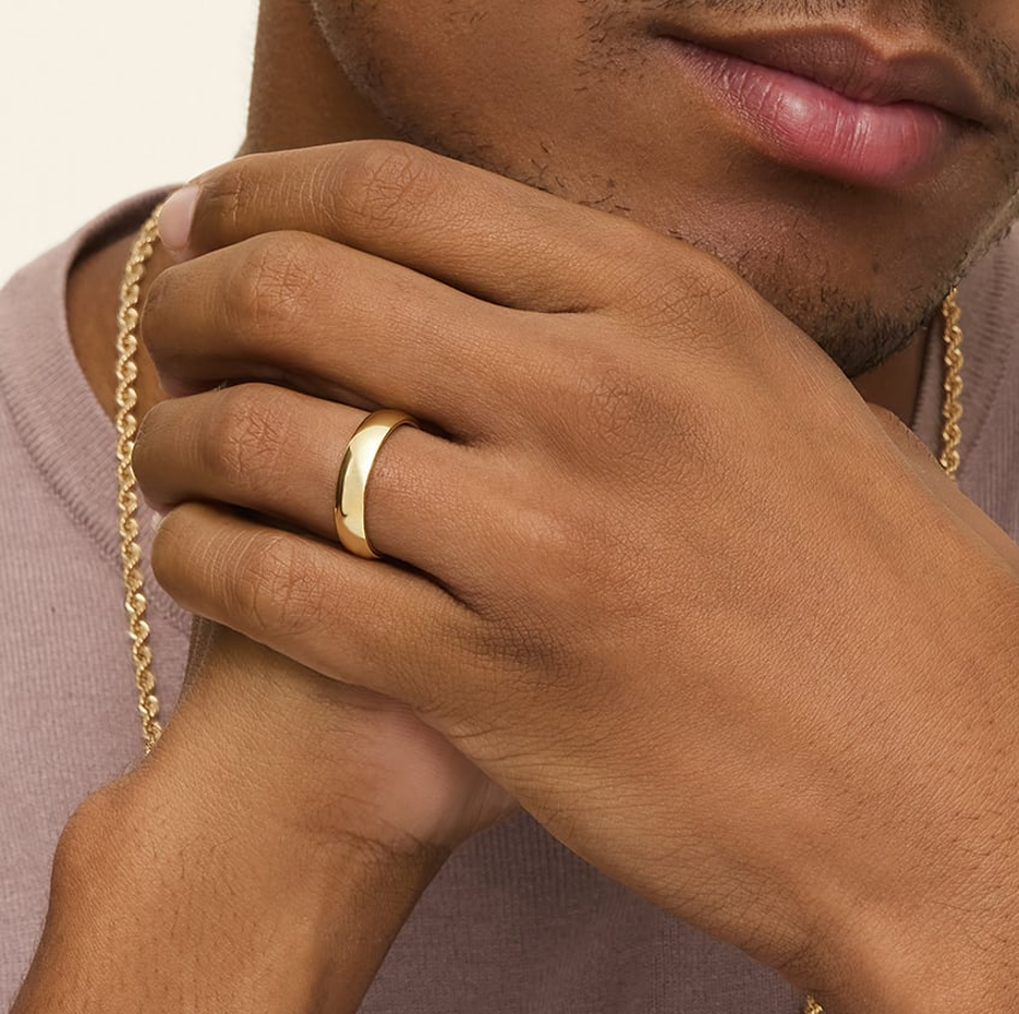 10K Gold 5 mm Comfort Fit Wedding Ring-3