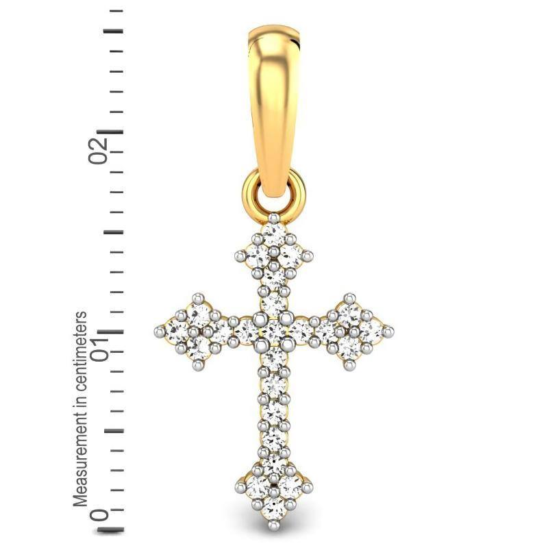 Collier croix en or 10K Moissanite-5