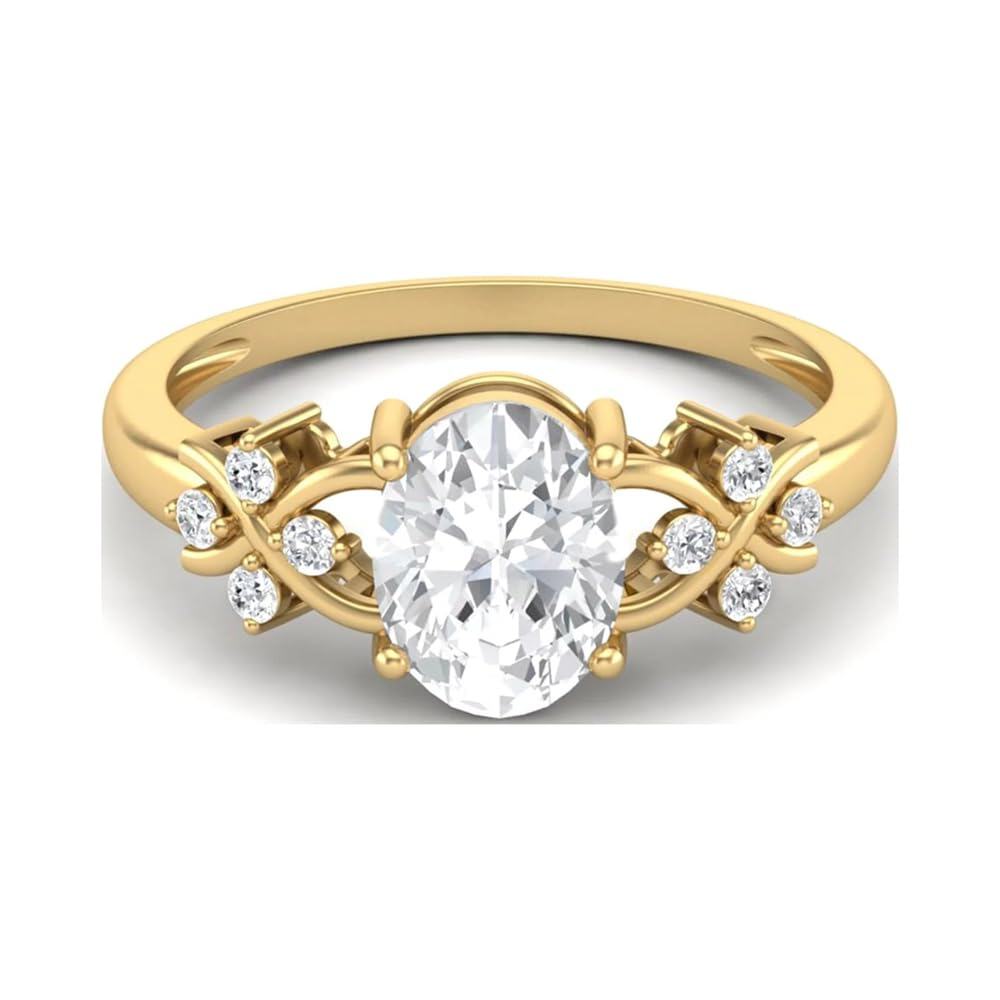 10K Gold Oval Cut M… - image
