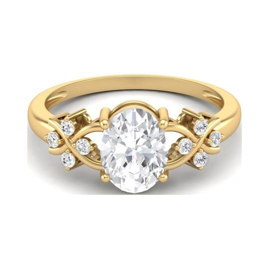 10K Gold Moissanite Heart Ring