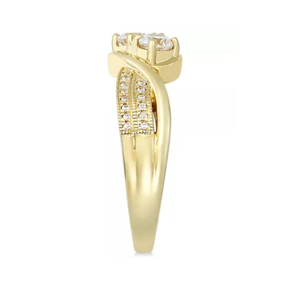 10K Gold Moissanite Ring-2