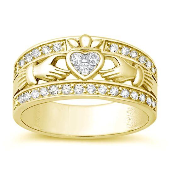 10K Gold Moissanit Ring