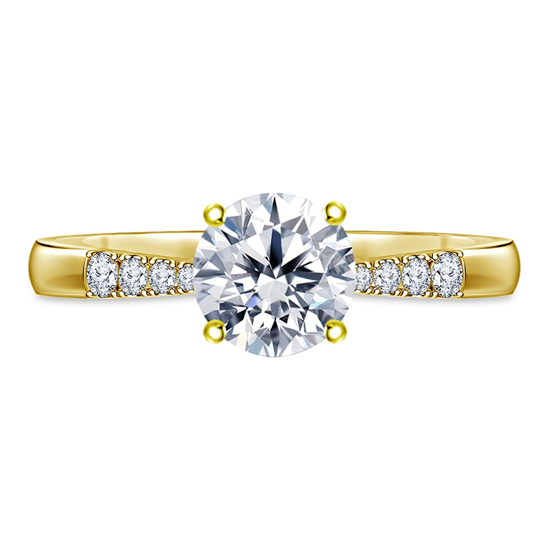 10K Gold 0.5 to 3.59 CT Round Lab Created Diamond Custom Couple Wedding Ring D Color VVS1-VS1 Clarity 3EX-1