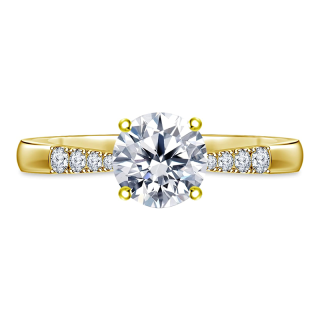 10K Gold 0.5 to 3.59 CT Round Lab Created Diamond Custom Couple Wedding Ring D Color VVS1-VS1 Clarity 3EX-18