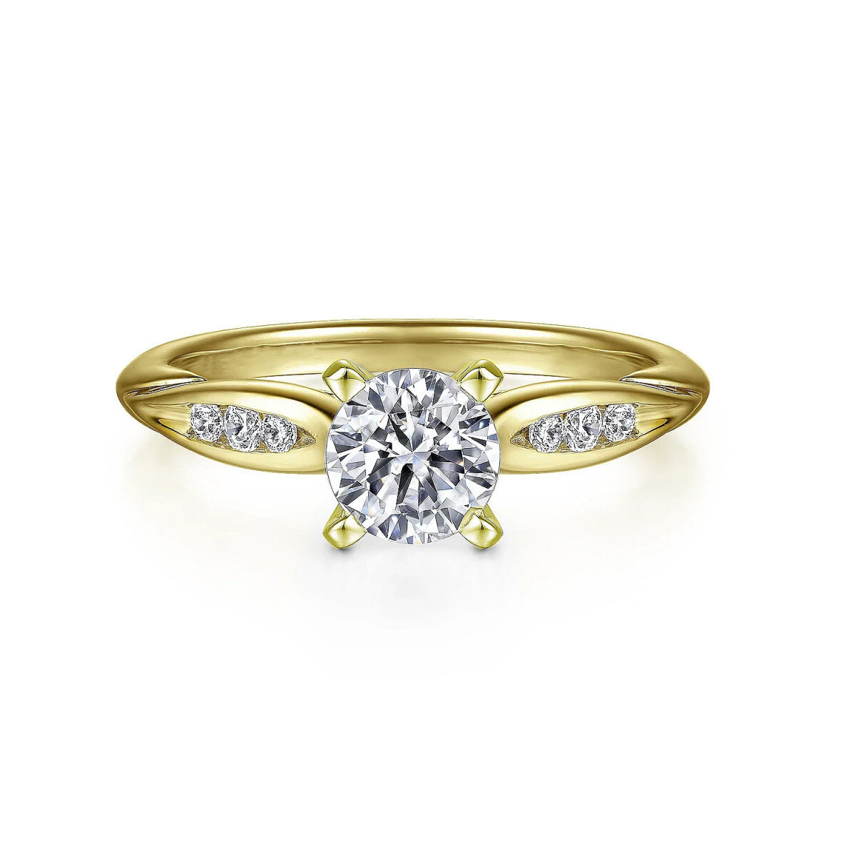 10K Gold Moissanite Wedding Ring-1