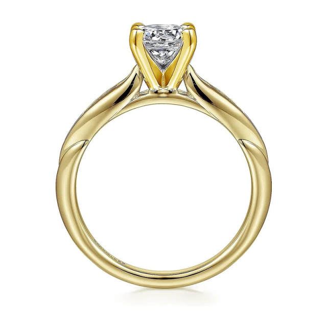 10K Gold Moissanite Wedding Ring-4