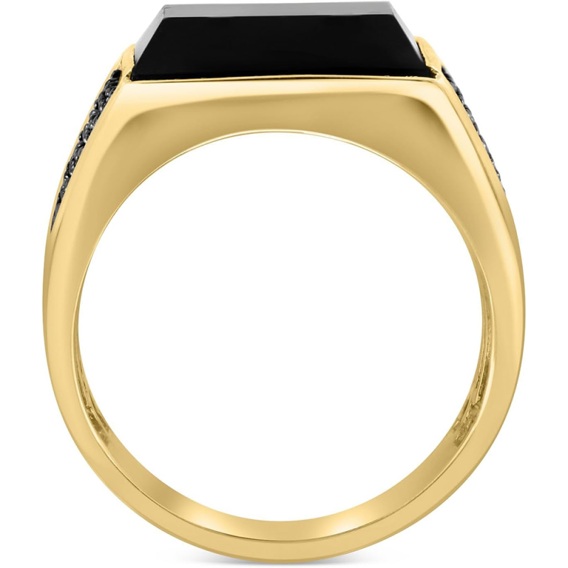 Anel de Noivado para Homem em Ouro Branco 10K-3