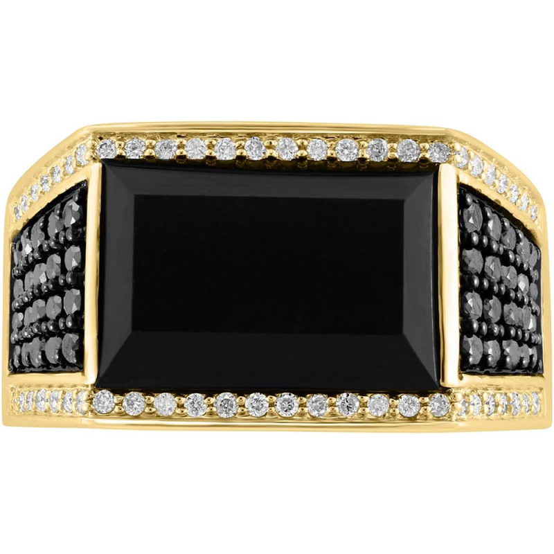 Anel de Noivado para Homem em Ouro Branco 10K-6