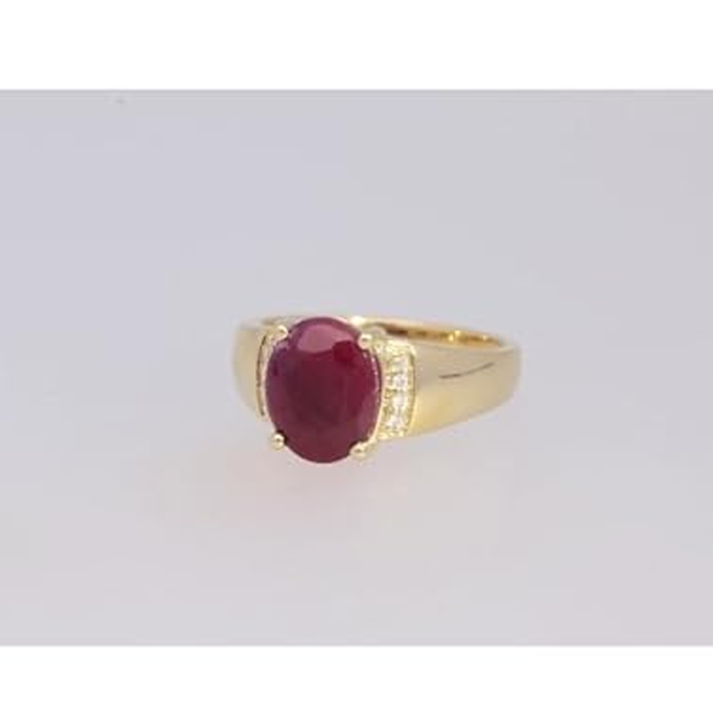 10K Gold Oval Cut Custom Engagement Ring Gemstone Ring-3