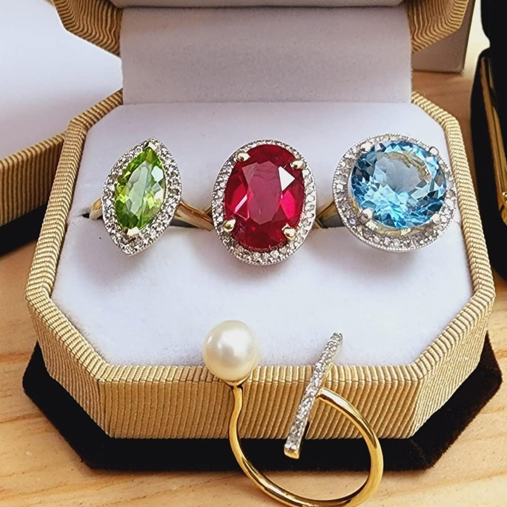 9K Gold Oval Cut Custom Ring Gemstone Ring-4