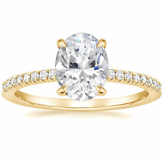 10K Gold Oval Shaped Moissanite Ring-30