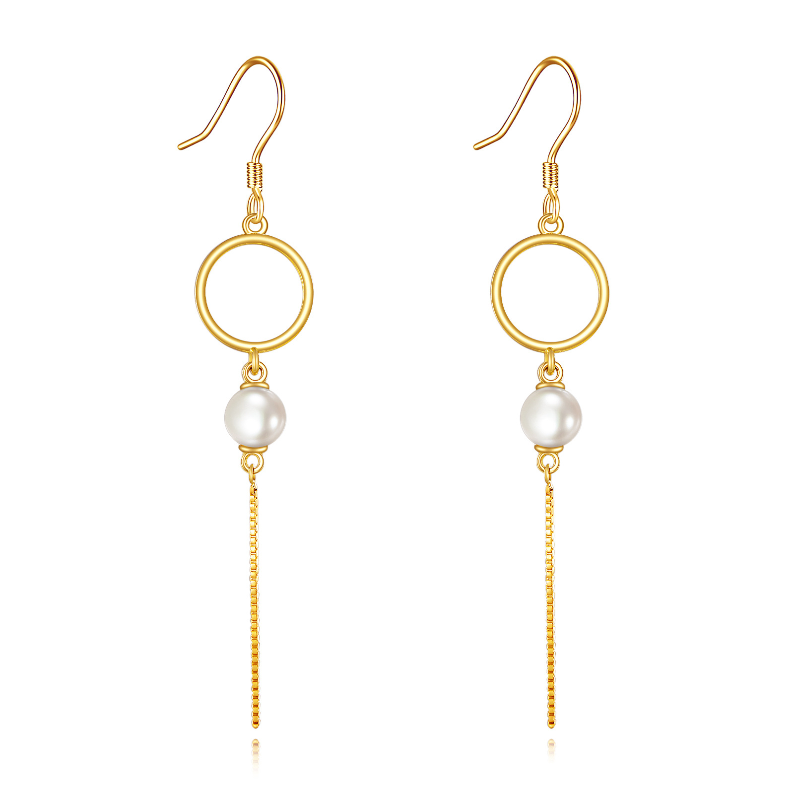 10K Gold Pearl Circ… - image