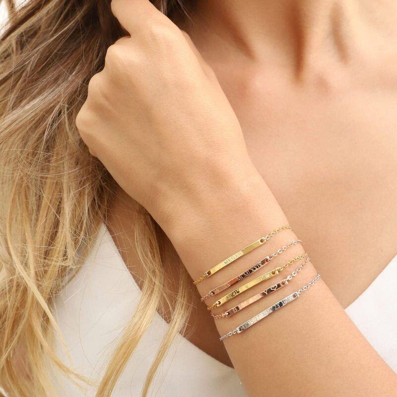 Pulsera de oro de 10 quilates con dije-2