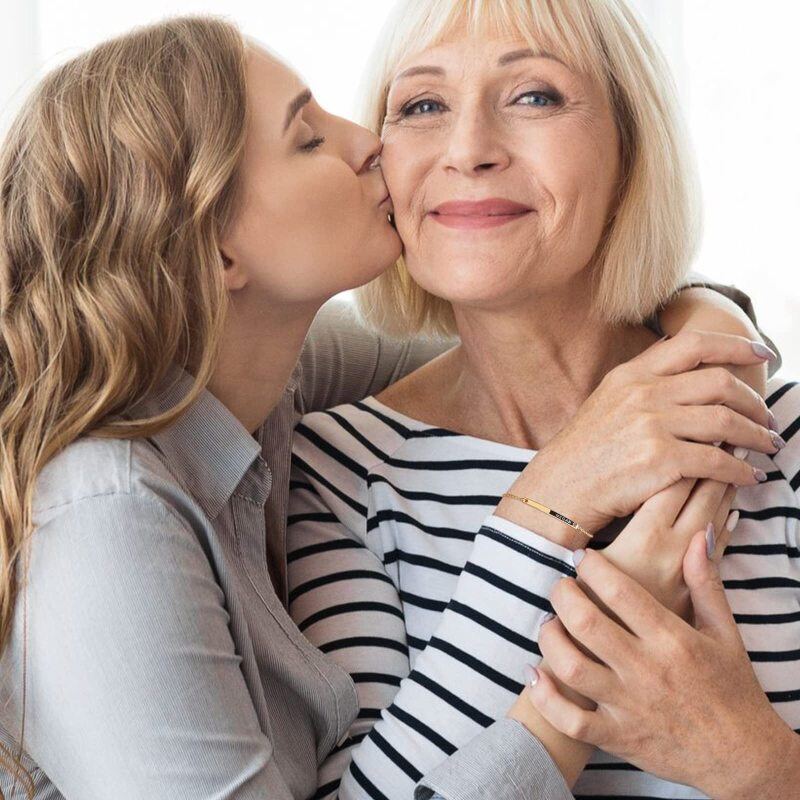 Pulsera de oro de 10 quilates con dije-3