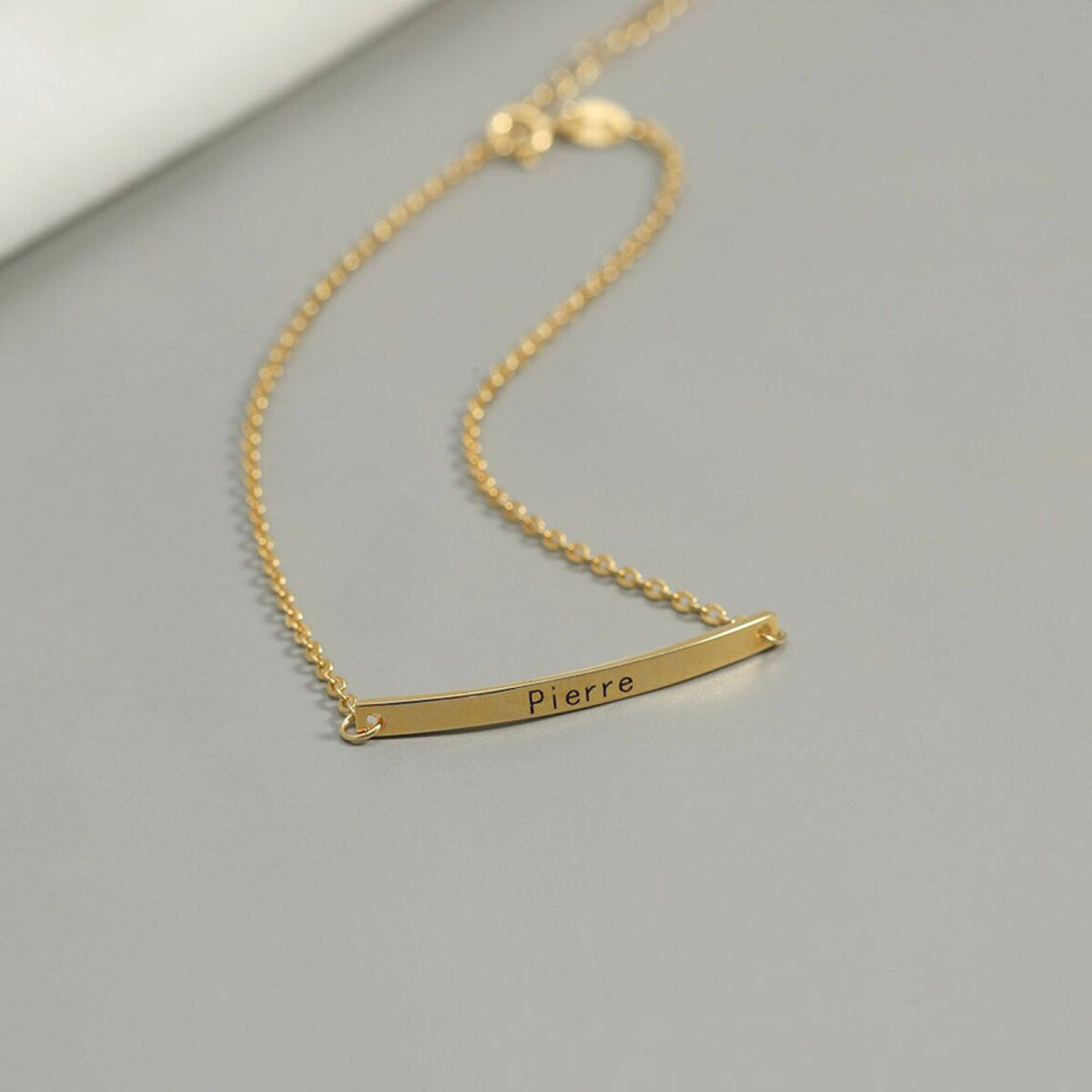 10K Gold Personalized Classic Name Identification Bracelet-3