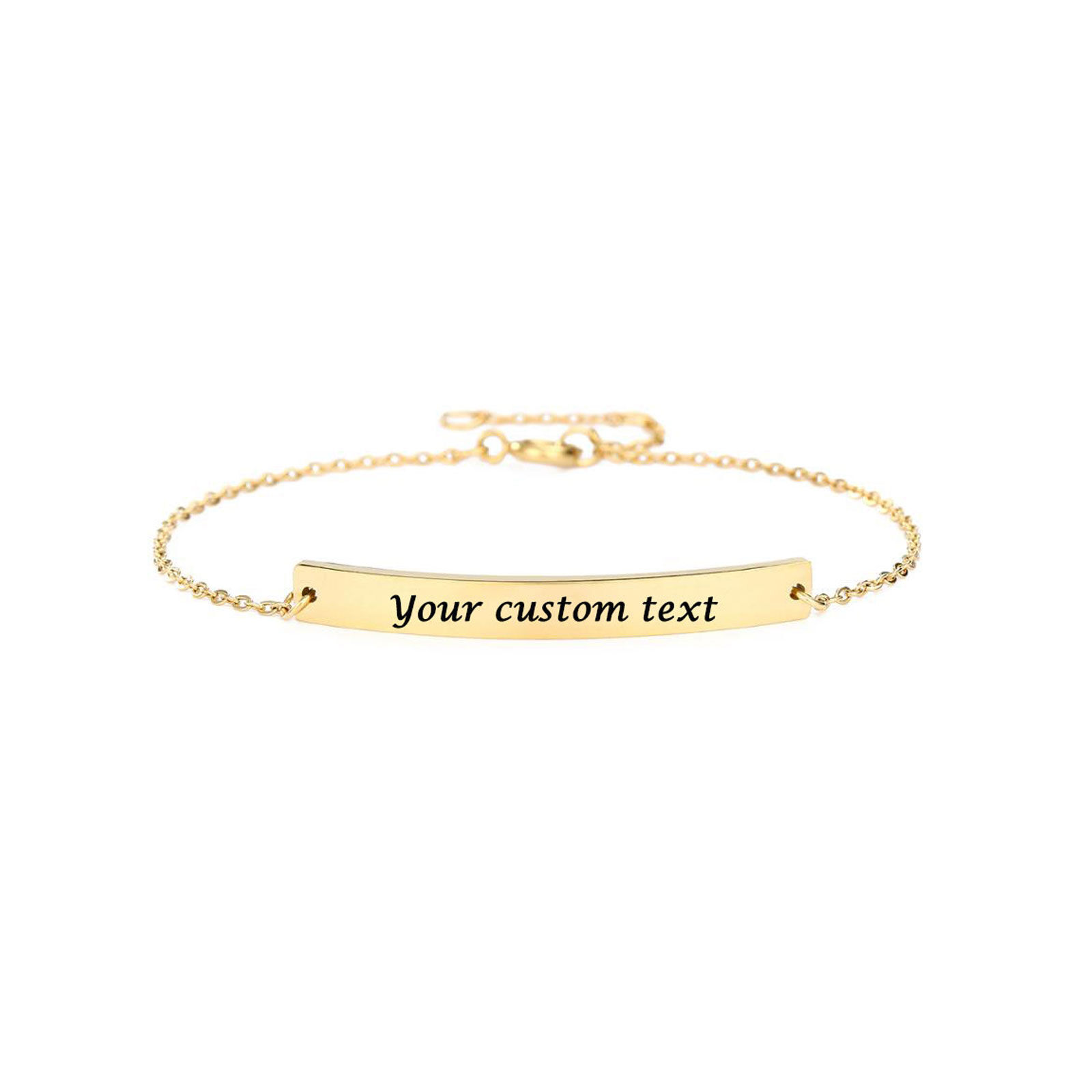 Image of 10K Gold Personalized Classic Name Identification Bracelet