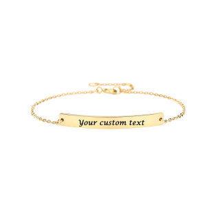 10K Gold Personalized Classic Name Identification Bracelet-59