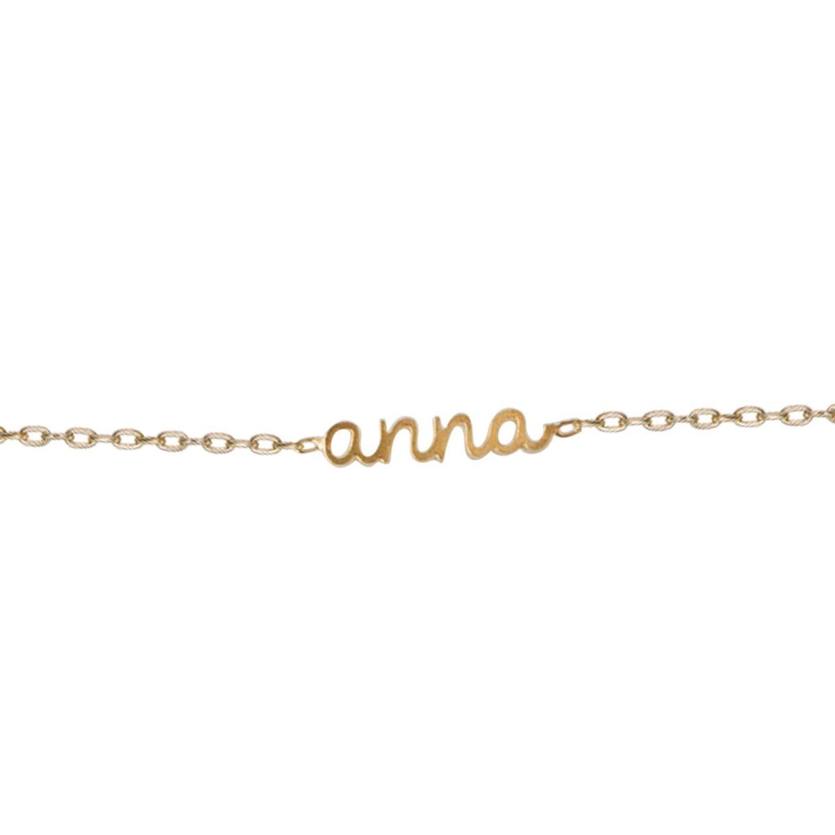 10K Gold Personalized Classic Name Charm Bracelet-1