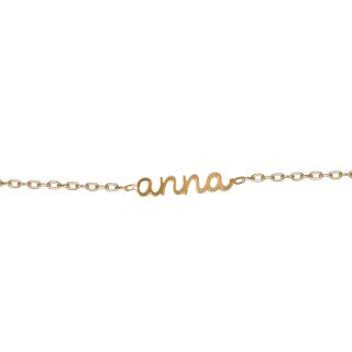 10K Gold Personalized Classic Name Pendant Bracelet-43